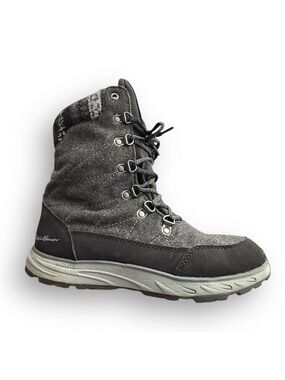 Eddie Bauer LAUREL Lace Dk Smoke Black Waterproof Winter Boots Size 7